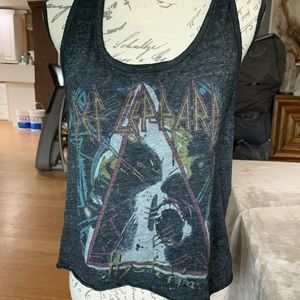 Free people Trunk Ltd Def Leppard Hysteria tour tank size large NWOT